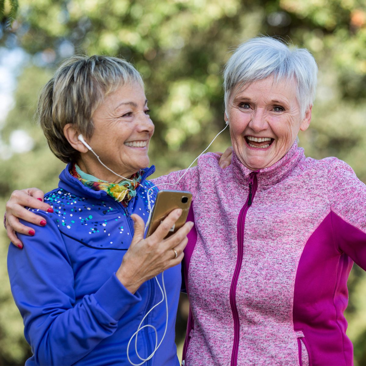 mullen residences at the highlands two senior women exercising